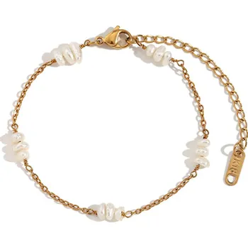 Náramek Náramek Three pearls zlatý