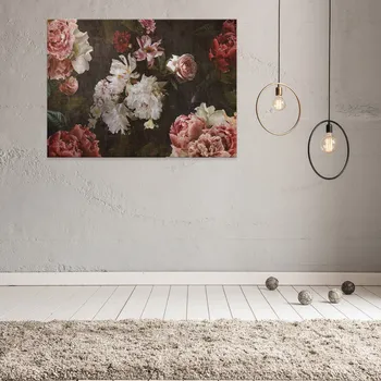 Obraz Postershop Obraz na plátne: Art flowers imitation floral - 100x75 cm