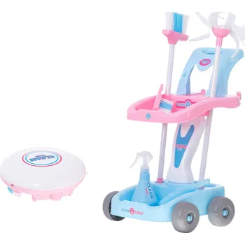 Dětský úklidový vozík s robotickým vysavačem