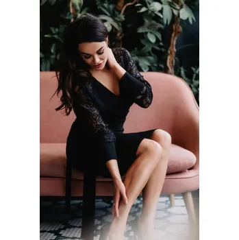 Dámské šaty KARTES MODA šaty dámské KM332 černá 48