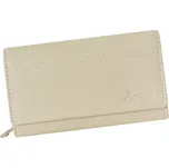 Béžová karetní kožená peněženka Mercucio