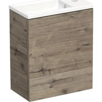 Koupelnový nábytek Koupelnová skříňka s umyvadlem Intedoor TRENTA 42 cm dub wellington TRE 42 1D L PU D370