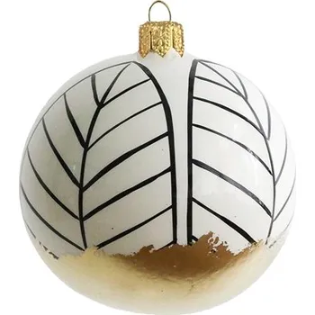 Skleněná ozdoba s dekorem listů