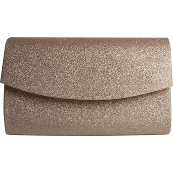 Kabelka Dámská kabelka psaníčko P0244 zlatoměděné se třpytkami 7300656-22