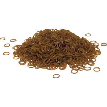 Gumičky LAINEE latex bands "MEDIUM weight" na Top knot 0,95cm Barva: Hnědá, Obsah: 100ks