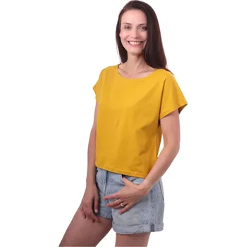 Dámské tričko Crop top tričko Edita, hořčicové XS/S