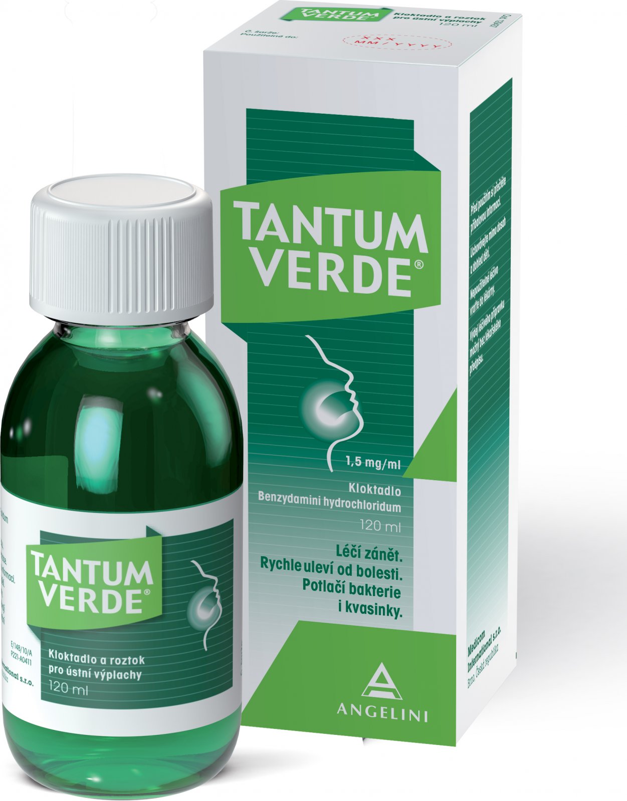 foto Lék na bolest v krku Tantum Verde roztok 120 ml