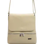 MiaMore Dollaro Kožená crossbody kabelka 27x25x9 cm Beige