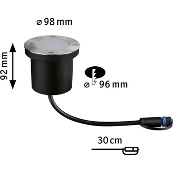 Lampička Paulmann Plug & Shine LED vestavné světlo 4,5 W 1 kus - Délka připojovacího kabelu světla 30 cm hliník 1 x 4,5 W LED - Doprava zdarma