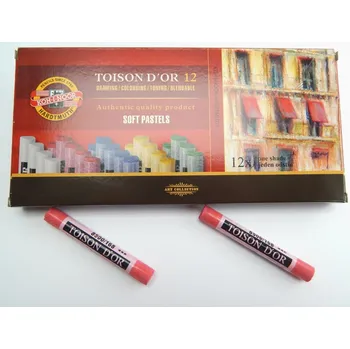 Umělecký papír KOH-I-NOOR Křídy 8500/168 prašné TOISON D'OR, růžová červenavá, 12ks