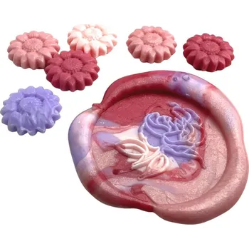 Sběratelství Artmagico Pečetní vosk kytička Růžový mix