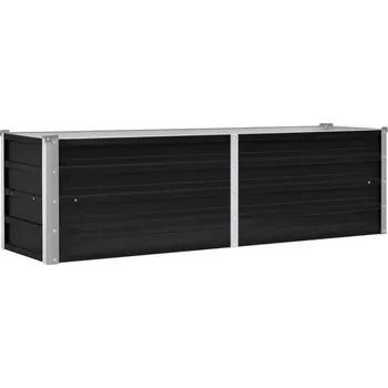 Vyvýšený záhon Zahradní vyvýšený záhon pozinkovaná ocel 160 x 40 x 45 cm