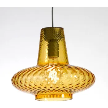 Ailati Skleněné závěsné svítidlo Giulietta, jantarová barva šedá, jantarově průhledná 1 x 70 W - Doprava zdarma