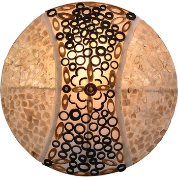 Lampička Woru Zdobené nástěnné světlo Melina krémová, tmavě hnědá 1 x 40 W - Doprava zdarma