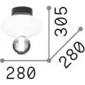 Ideallux Stropní svítidlo Ideal Lux LED Lumiere-2, opálové/šedé sklo, černé opálově bílá, kouřově šedá průhledná, černá LED 18 W celkem - Doprava zdarma