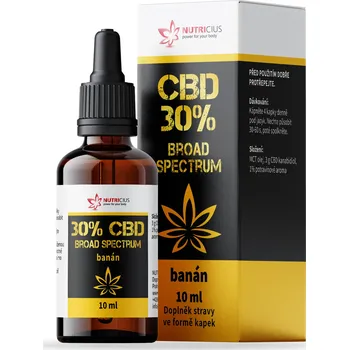 CBD NUTRICIUS CBD OLEJ 30% BROAD SPECTRUM BANÁN 10ML