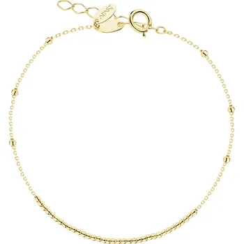 Náramek Zlatý náramek, anker - kuličky - AP539-2073