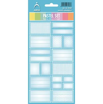 Samolepící etiketa Etikety dekorační - pastel, modré