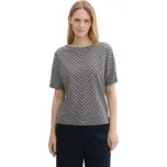 TOM TAILOR® DÁMSKÉ PRUHOVANÉ TRIKO - MODROBÍLÉ M