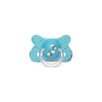 dudlíky Suavinex ŠIDÍTKO FUSION anatomické LATEX 4-18m - MODRÁ VČELA