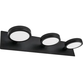 Lampička LIGHTME LED osvětlení zrcadla Aqua down 3x, černá 3 x 6 W LED - Doprava zdarma