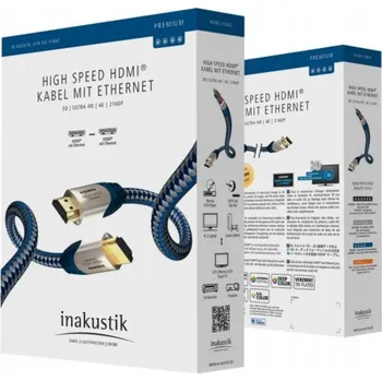 Video kabel Kabel HDMI - HDMI Premium In-Akustik 0,75 m