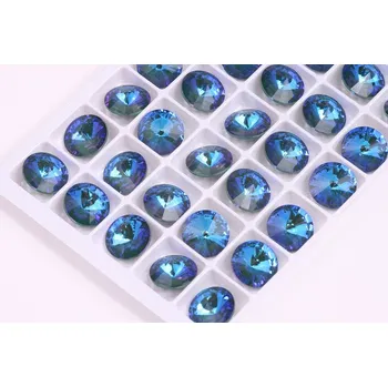 Dětské navlékací korálky Rivoli 14 mm - Emerald č. 395