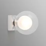FARO BARCELONA Nástěnné světlo Perla, chrom - nástěnný držák - výška 7,5 cm, šířka 7,5 cm chrom, čirá, bílá 1 x 6 W LED - Doprava zdarma