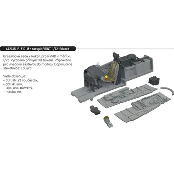Plastikový model Eduard 1/72 P-51D-15+ cockpit PRINT (EDUARD)