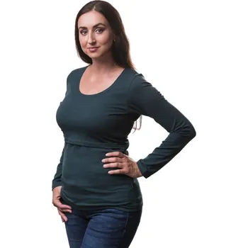 Kojicí tričko Kateřina, dlouhý rukáv, lahvově zelené S/M