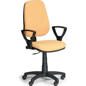 Pracovní židle Comfort KP s područkami, žlutá