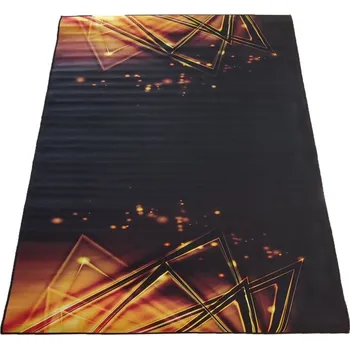 Koberec Makro Abra Moderní kusový koberec BLACK and GOLD N 14 protiskluzový černý zlatý Rozměr: 60x100 cm