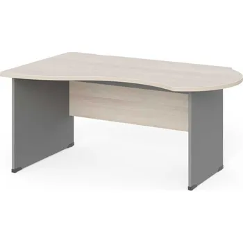 Psací stůl Rohový stůl Manager 160 x 100 cm, levý, akát světlý / šedá