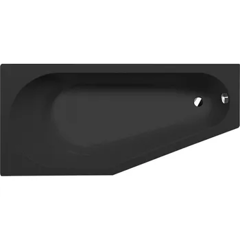 Vana TIGRA L asymetrická vana 170x80x46cm, černá mat