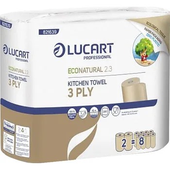 Utěrka Utěrka kuchyňská role ECO NATURAL FIBERPACK 22,8x14,5cm 3vr.recykl, pap.přebal - 24 ks