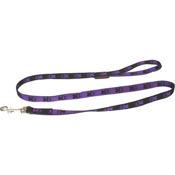 Vodítko pro psa DOGSTORE Vodítko popruhové, délka 120cm Barva: Fialová (černé tlapky)