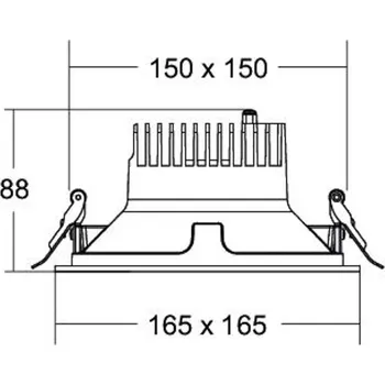 Lampička BRUMBERG Apollo Midi, hladký, hranatý, DALI, 3 000 K, černý - Instalační rozměr - délka 15 cm, šířka 15 cm černá LED 14,5 W celkem - Doprava zdarma
