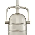 Závěsné svítidlo Westinghouse Boswell, barva kartáčovaný nikl - Výška stínidla 24 cm barva kartáčovaného niklu 1 x 60 W - Doprava zdarma