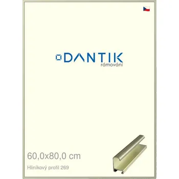Rám na obraz DANTIK rámeček 60x80 | ALU profil 7269 Šedá Pyrit broušená (Plexi Čiré) (Vyrobeno s láskou u nás v DANTIKU)