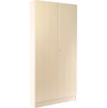 Dřevěná šatní skříň Visio, 90 x 45 x 185 cm, cylindrický zámek, javor