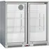 GGM Gastro Barová lednice se skleněnými dvířky a 2 policemi 0,9 m 220 l šedá