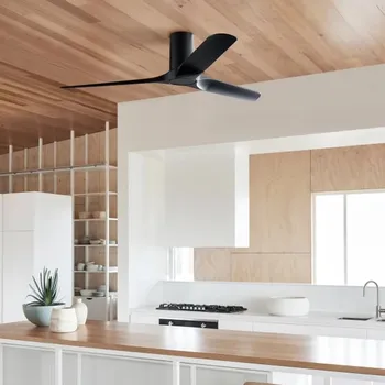 Lampička Beacon Lighting Beacon stropní ventilátor Londo černý DC motor 132 cm tichý - Ø kryt motoru 9 cm; Ø stropní držák 10,7 cm; minimální výška instalace 2,3 m - Doprava zdarma