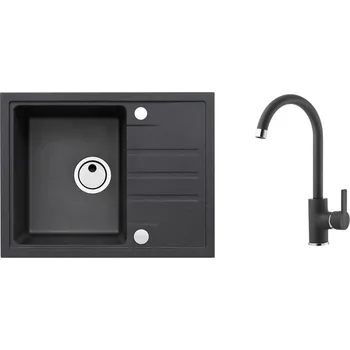 Granitový dřez Set Alveus Intermezzo 30 Black 91 + Tonia Black 91