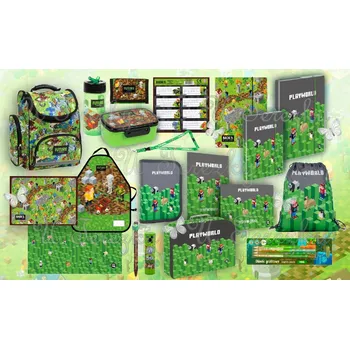 Školní batoh Minecraft Zvýhodněná školní sada 20ks set batoh BACKUP GAME LEVEL MInecraft/ Playworld TEMBDF31/020/01