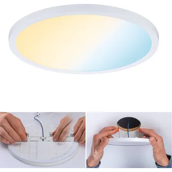 Lampička Paulmann panel Areo ZigBee CCT kulatý bílý 23cm - montážní průměr 5 cm - 19,5 cm bílé LED celkem 16 W - Doprava zdarma