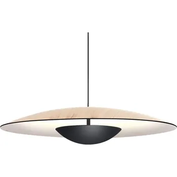 MARSET Ginger LED závěsné světlo Triac Ø42cm dub/bílá - Stínidlo – výška 4,6 cm, Ø 13 cm; délka kabelu 200 cm dub, bílá, černá 1 x 16,28 W LED - Doprava zdarma