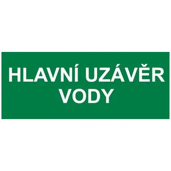 Informační tabulka Samolepka - Hlavní uzávěr vody