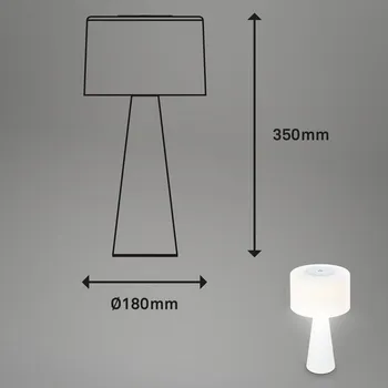 Osvětlení Briloner Stolní lampa LED Halo, napájená bateriemi, bílá 1 x 4 W LED - Doprava zdarma