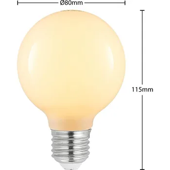 Lampička Arcchio LED žárovka E27 4W G80 2700K stmívatelné, opálová