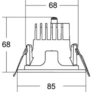 Lampička BRUMBERG Apollo Micro, broušený, kulatý, 3 500 K, černý černá 1 x 7 W LED - Doprava zdarma